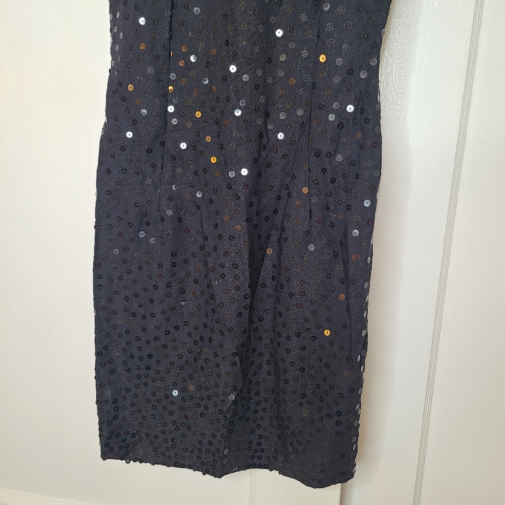 Vintage Jessica McClintock Gunne Sax 90s Sequin Slip Dress - Picture 4 of 8